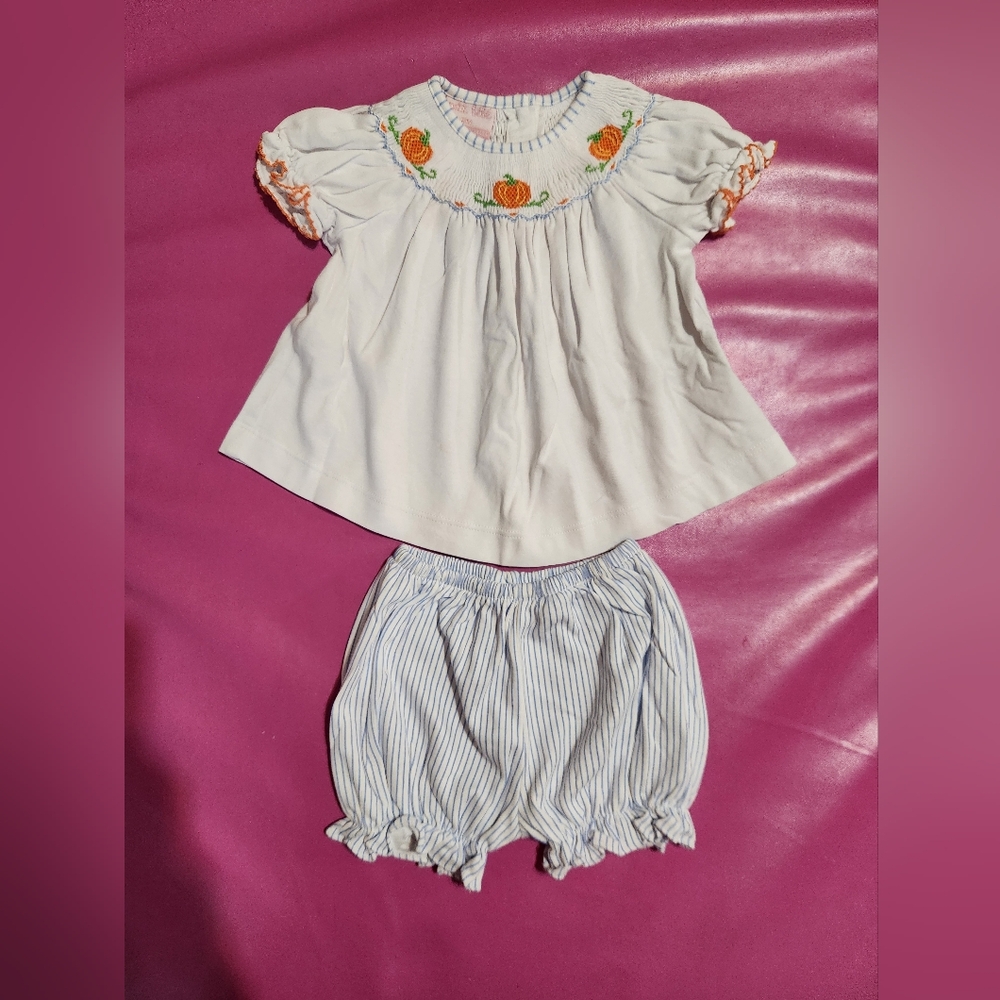 Petit Bebe 18m Pumpkin Bloomer Set